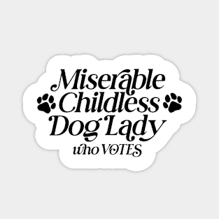 Womens Childless Dog Lady for Harris 2024 Magnet