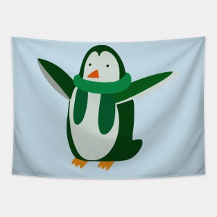 Green Penguin Tapestry