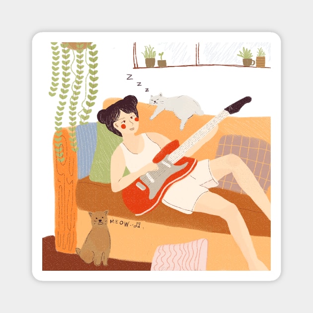 Slow Afternoons Magnet by aaalou