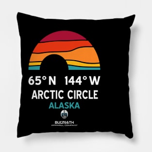 arctic circle alaska by bugteeth Pillow