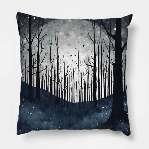 Who stole the night? Pillow by Jolyful Drawing