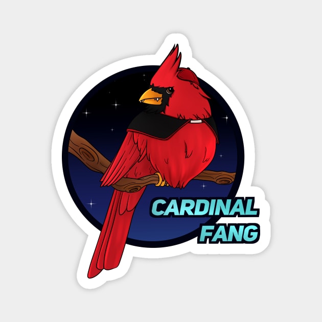 Cardinal Fang Magnet by Rusty Quill