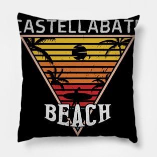 Beach happiness in Castellabate Pillow