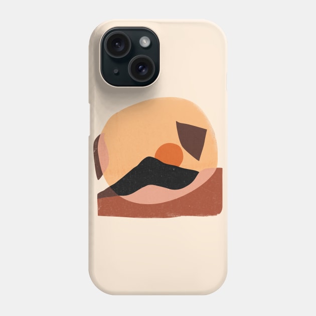 Abstract Mountain Pug Phone Case by huebucket