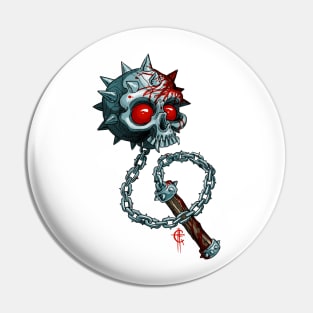 Vampire Skull Mace Pin