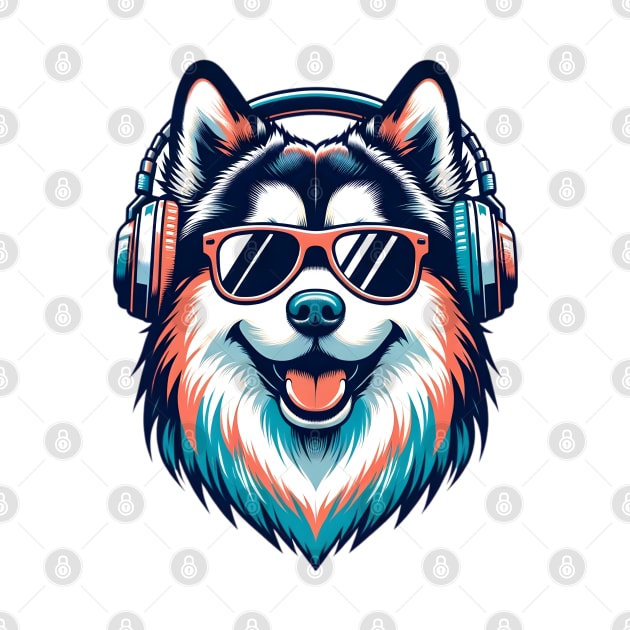 Smiling Finnish Lapphund DJ Rocks the Beat by ArtRUs