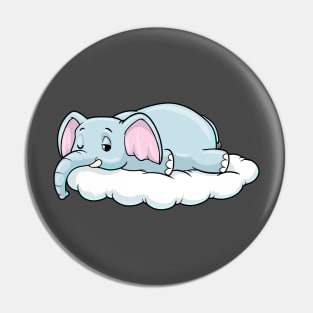 Elephant at Sleeping on Clouds Pin