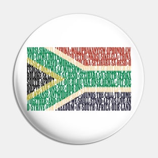 South Africa national anthem flag - Nkosi Sikelel' iAfrika Pin