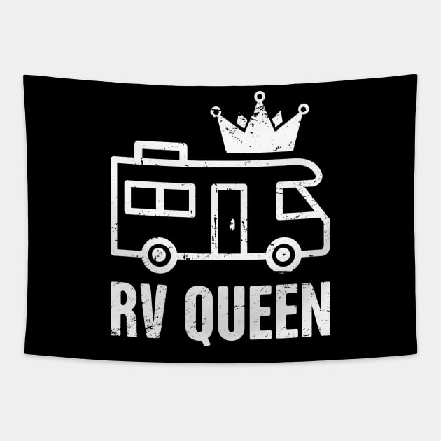 RV Queen | Funny Camper Design Tapestry by MeatMan