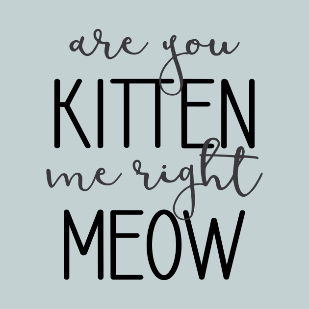 Are You Kitten Me Right Meow by amyvanmeter
