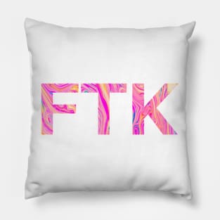 Neon Pink Swirl FTK Pillow