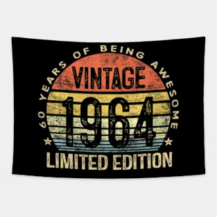 60 Year Old Gifts Vintage 1964 Limited Edition 60Th Birthday Tapestry