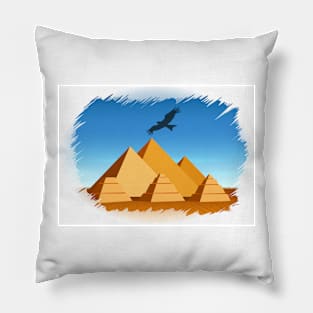 Pyramid  Egypt travel template Pillow