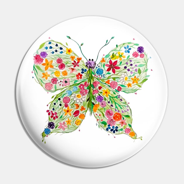 Blooming Butterfly Pin by Canvases-lenses