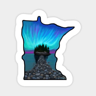 North Shore - Minnesota Silhoutte Magnet