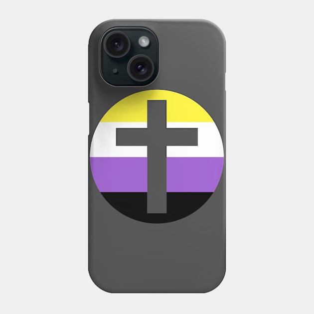 Nonbinary Pride Cross Phone Case by anomalyalice