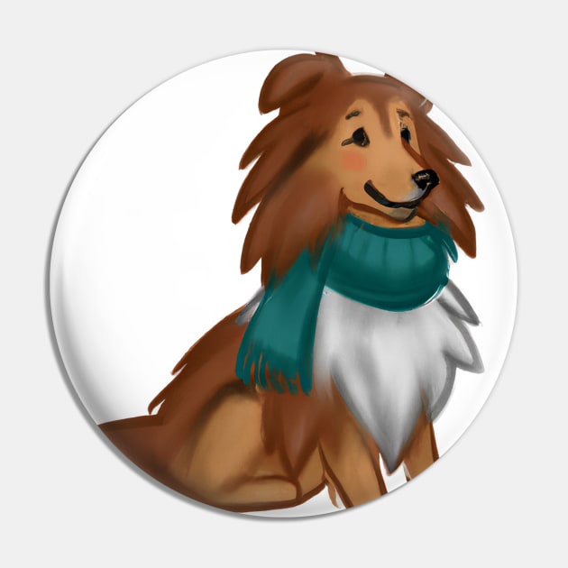 Cute Sheltie Drawing Pin by Play Zoo