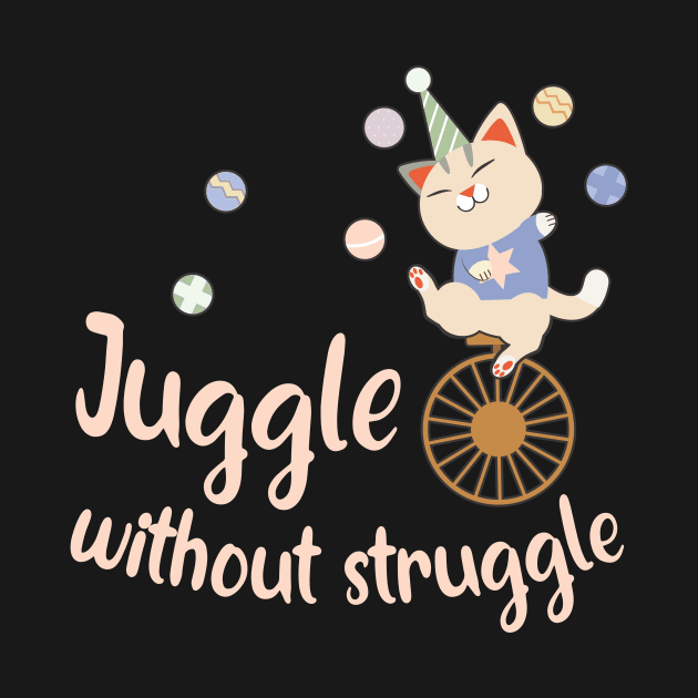 Juggling funny Circus Cat Juggler by Foxxy Merch