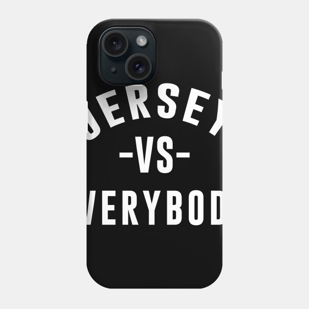 jersey vs everybody Phone Case by Corecustom