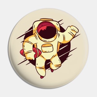 Astronaut football Pin