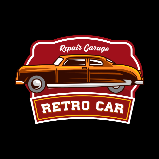 Repair Garage Retro Car Badge by Harrisaputra