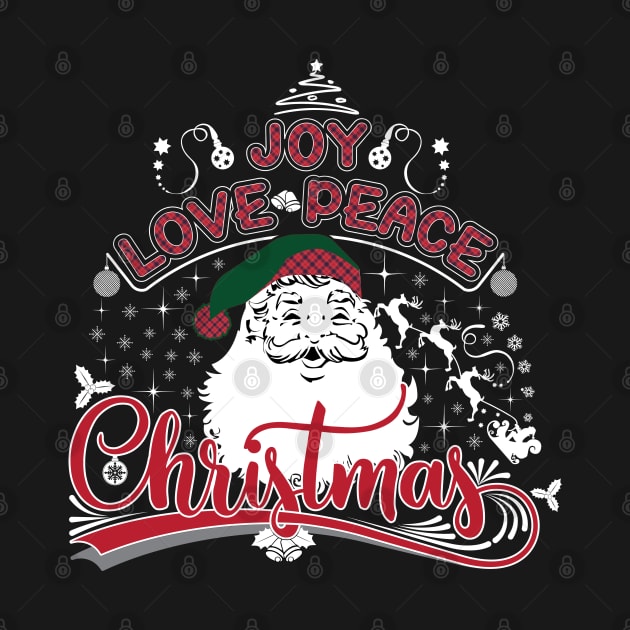 Joy Love Peace Christmas-Best Christmas T-Shirts by GoodyBroCrafts