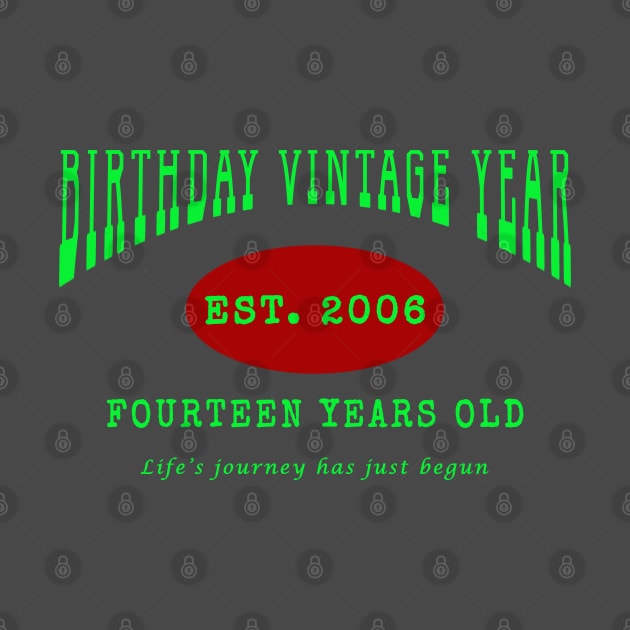 Birthday Vintage Year - Fourteen Years Old by The Black Panther