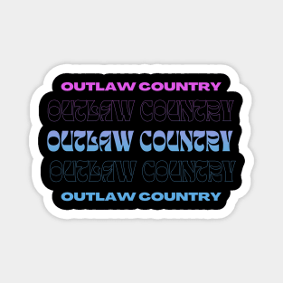 Outlaw Country // Typography Fan Art Design Magnet