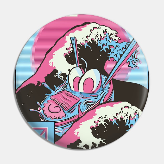 Ramen Vaporwave Pin by Noveldesigns