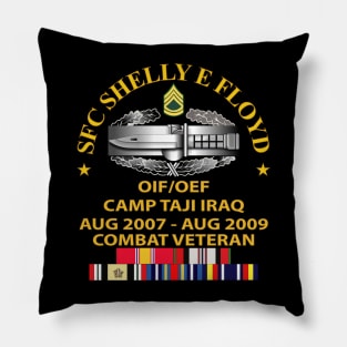 US Army - SFC SHELLY E FLOYD - Arc - OIF-OEF - Iraq w dates - CAB -SFC w SVC Pillow