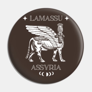 Lamassu Illustration (white print) Pin