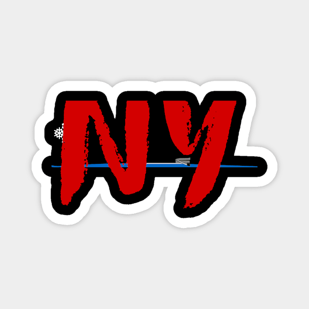 Ski NY, United States Magnet by ArtDesignDE