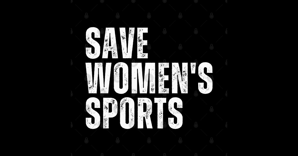 Save Women's Sports in Bold Letters Save Womens Sports Sticker