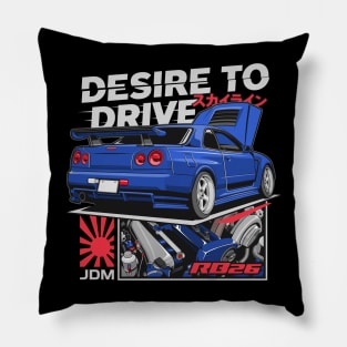 Skyline GTR R34 Pillow