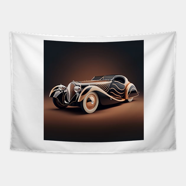 Art Deco Style Cars Tapestry by TheArtfulAI