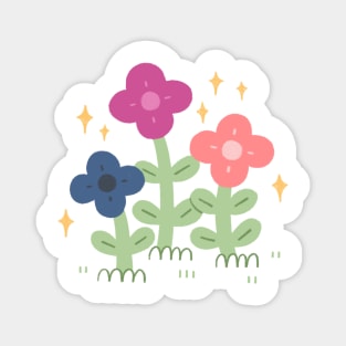 Genderfluid Pride Flowers Magnet