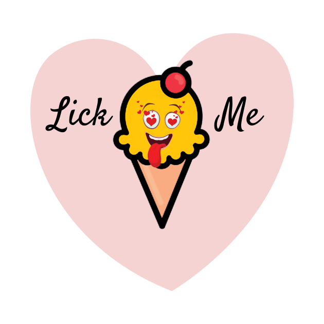 Lick Me - Ice cream love heart by farq