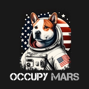 Occupy Mars Astronaut Shiba Inu Dog T-Shirt