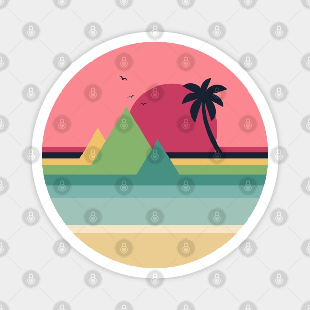 Tropical Sunset Magnet by AndyWestface