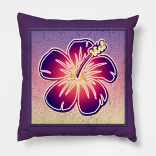 Purple hibiscus Pillow