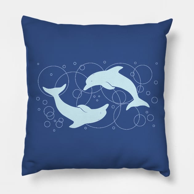 Dolphins Pillow by SakuraDragon