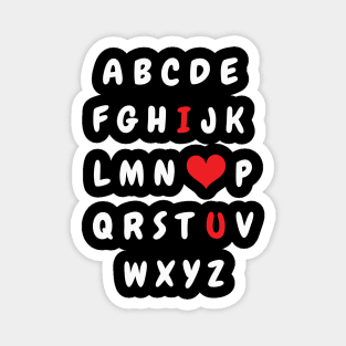 Valentine's Day Alphabet ABC I Love You Magnet