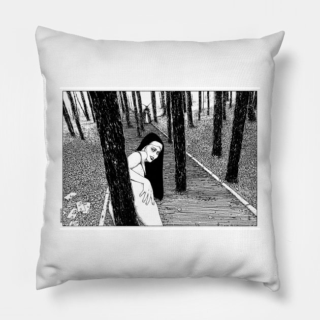 asc 603_L'histoire sans fin (The Garden of Forking Paths) Pillow by apolloniasaintclair