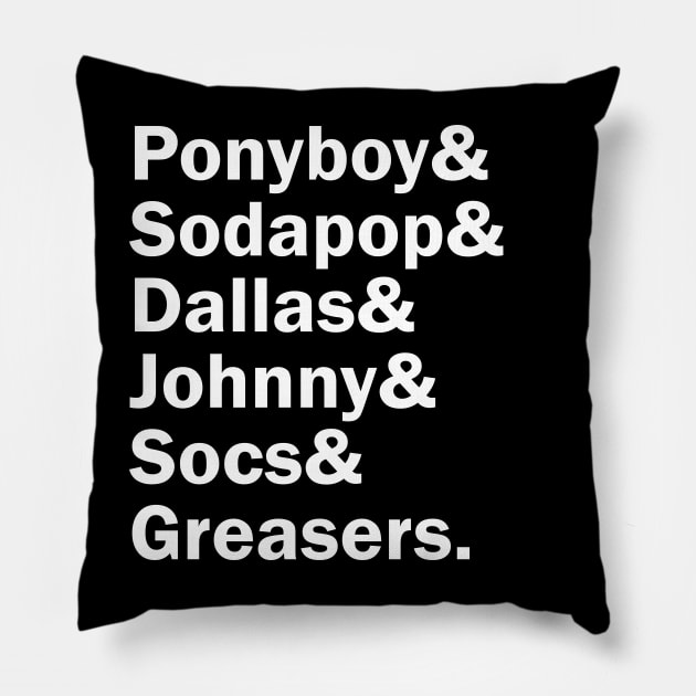 Funny Names x The Outsiders Pillow by muckychris