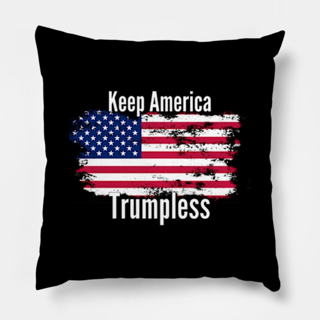 Keep America Trumpless ny -Trump Pillow by lam-san-dan