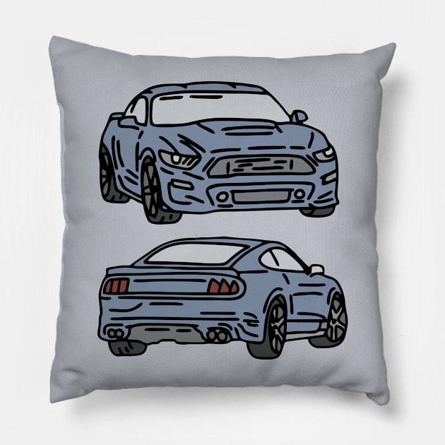 muscle car sport Pillow by fokaction