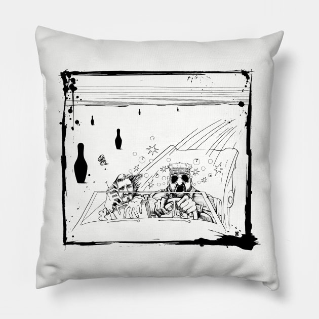 Fear and Loathing in Los Angeles Pillow by castlepop