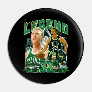 Larry Bird Legend Air Bird Basketball Signature Vintage Retro 80s 90s Bootleg Rap Style Pin