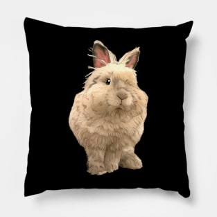 cream Lion Head Rabbit _ Bunniesmee Pillow