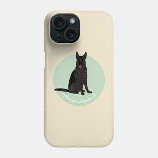 German Shepherd Dog Breed Cursive Graphic Phone Case